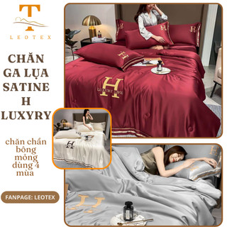 Chăn ga lụa cao cấp, chăn ga lụa tencel, chăn ga lụa lạnh, chăn ga lụa mát, chăn ga lụa satine h-luxury by leotex