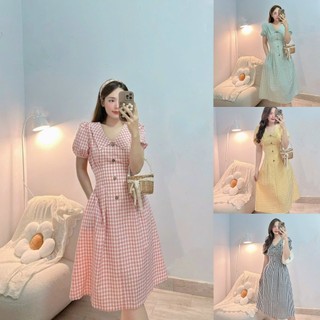 Đầm thiết kế cổ sơ mi công sở nhẹ nhàng