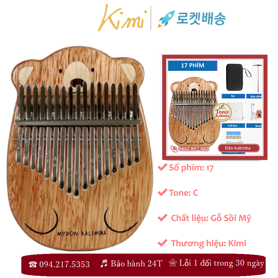 Đàn kalimba Myron kimi TUYẾT TÙNG -trọn bộ phụ kiện- BẢO HÀNH CHÍNH HÃNG 24 THÁNG