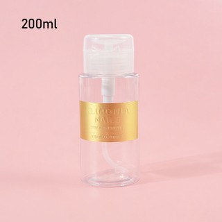 Bình đựng nước lau gel - acetone tem vàng 200ml