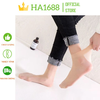 Tất da chân - Tất giấy nữ siêu dai, siêu bền,mỏng chống nắng co giãn tốt loại đẹp HA1688