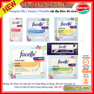 [FREESHIP] -  Băng vệ sinh Tampon Facelle Đức đầy đủ size