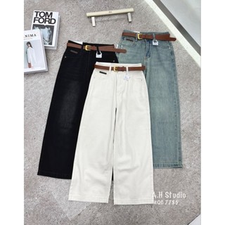 Quần jean suông nấm kèm đai hàng QCL1