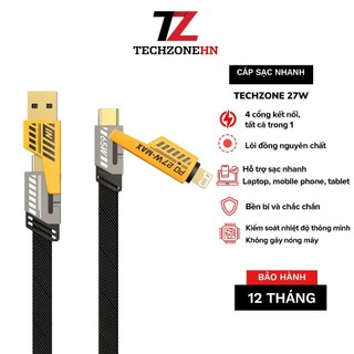 Cáp Sạc Nhanh 4 Trong 1 Sạc Chống Gẫy Chính Hãng Bảo Hành 12 tháng HKDOTI