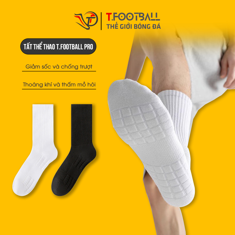 Tất Thể Thao TFootball Pro Chống Trượt, Giảm Sốc, Thoáng Khí Và Thấm Mồ Hôi