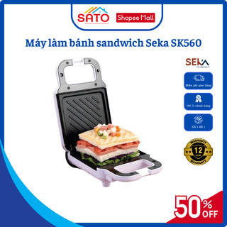 Máy nướng bánh mì sandwich kẹp SEKA SK560 chống dính 2 mặt đa năng công suất 650W