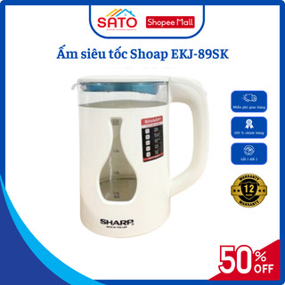 Ấm siêu tốc SHAPR EKJ89SK cách nhiệt hai lớp 1800w tự động ngắt điện chính hãng bảo hành 12 tháng