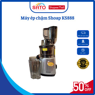 Máy ép chậm Shapr KS 888 công suất 250W kiệt bã trái cây hoa quả đảo chiều 2 lưới lọc bã
