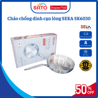 Chảo chống dính cạn lòng SEKA SK6030 đáy 5 lớp dùng trên mọi loại bếp chất liệu inox 304 cao cấp
