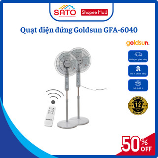 Quạt điện đứng Goldsun GFA6040 công suất cao 50W 3 chế độ làm mát điều khiển từ xa bảo hành 12 tháng