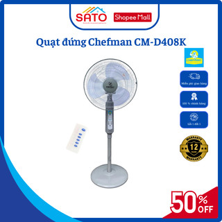 Quạt cây đứng Chefman CMD408K công suất 47W có điều khiển từ xa bảo hành chính hãng 12 tháng