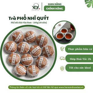 Trà phổ nhĩ quýt trà phổ nhĩ chín Vân Nam hương thơm vỏ quýt 100g trà phổ nhĩ hỗ trợ giảm cân puer tea