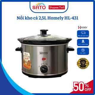 Nồi kho cá điện tử HOMELY HL431 đa chức năng lòng chống dính 12 tháng bảo hành chĩnh hãng