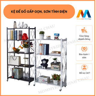 KỆ ĐỂ ĐỒ GẤP GỌN MOMMYKIDS MINH CHAU đa năng  thép chống rỉ, SƠN TĨNH ĐIỆN
