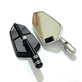 Gương xe máy, gương chiếu hậu xe máy, Kiếng H2C KIỂU NHỌN cao cấp full nhôm CNC gắn các dòng xe