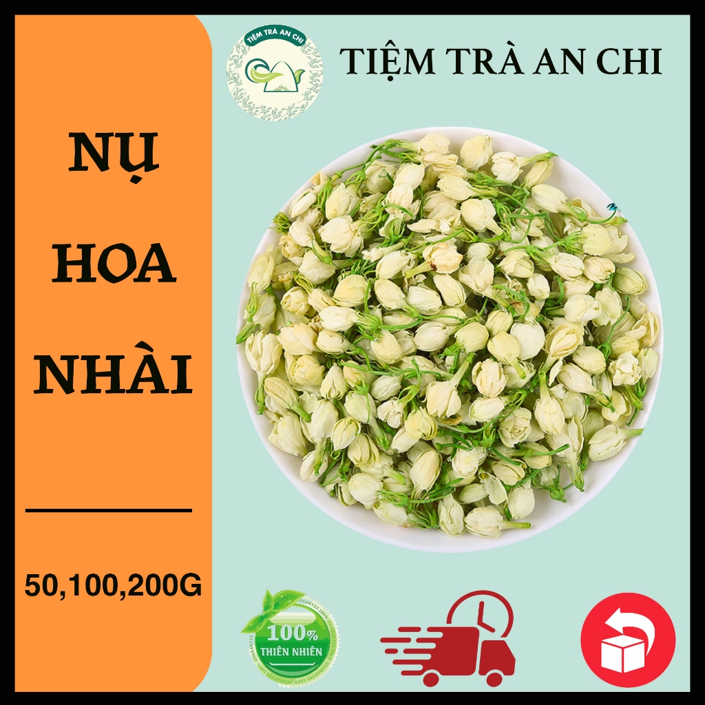100g Trà Nụ Hoa Nhài, Hoa Lài Sấy Khô Nguyên Bông Trắng Đẹp Thượng Hạng