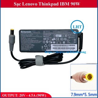 Sạc laptop lenovo ibm thinkpad 20v - 4.5a chân kim 7.9x5.5mm thay cho t60 t61 t410 t420 t430
