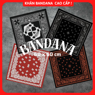 Khăn bandana lụa, khăn turban lụa cao cấp phong cách streetstyle khăn lụa vuông kích thước 60x60 cm