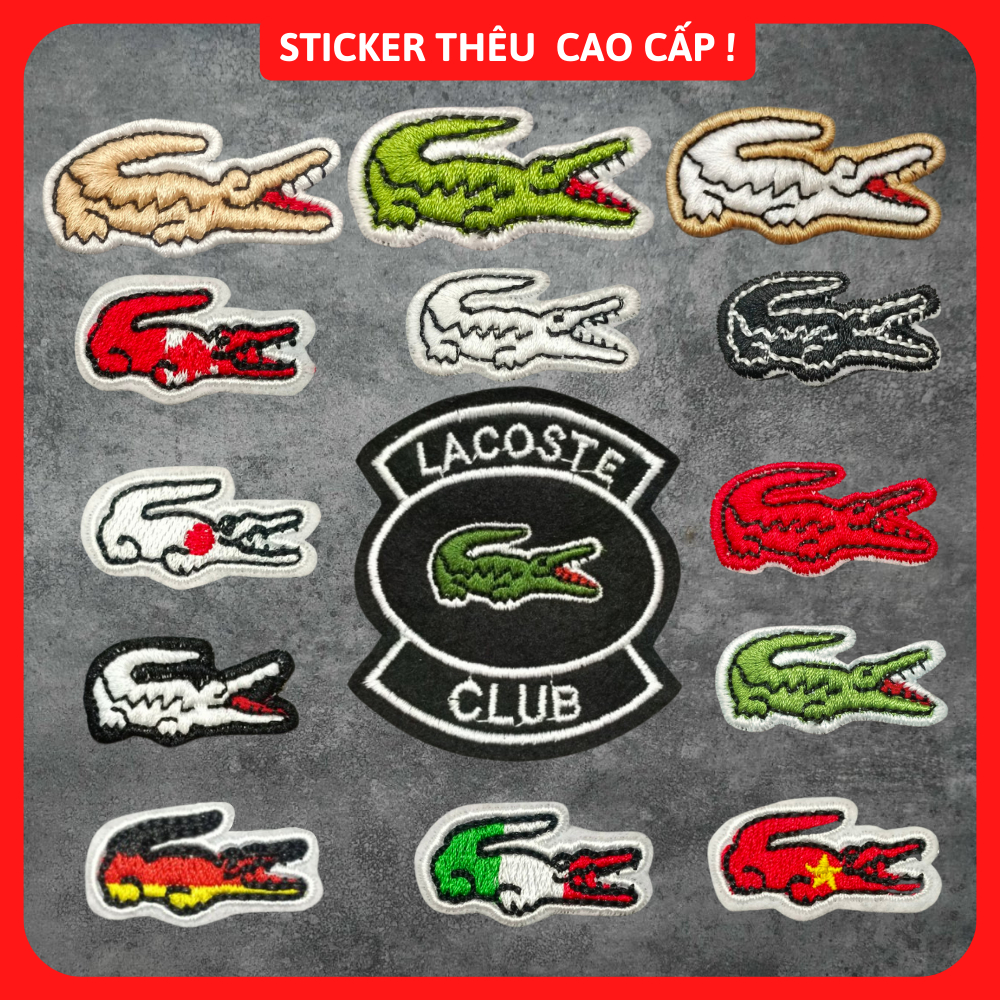 Sticker ủi quần áo dùng trang trí quần áo, làm miếng vá quần áo hình logo cá sấu - CÓ KEO ỦI