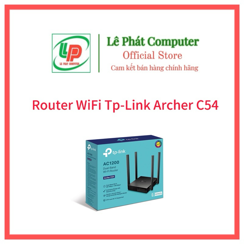 Bộ phát Wifi TP-Link Archer C54/ C6/ C64 (Băng tần kép/ Chuẩn AC1200Mbps) - Chính Hãng - Bảo hành 1N