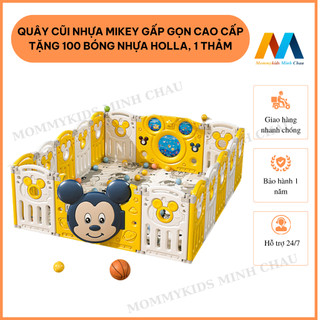 Quây cũi nhựa Mommykids Minh Chau, nguyên sinh tặng kèm combo quà khủng