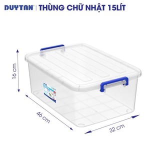 Thùng chữ nhật nhựa duy tân 15 lít