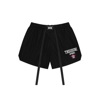 Quần đùi unisex gouni thêu 3d mầu đen