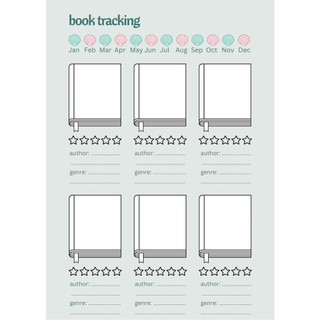 [Prue Corner] Set 20 tờ Book Tracker - Giấy note đọc sách / book review / Reading diary / Reading Journal