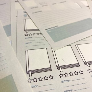 [Prue Corner] Set 20 tờ Book Tracker - Giấy note đọc sách / book review / Reading diary / Reading Journal