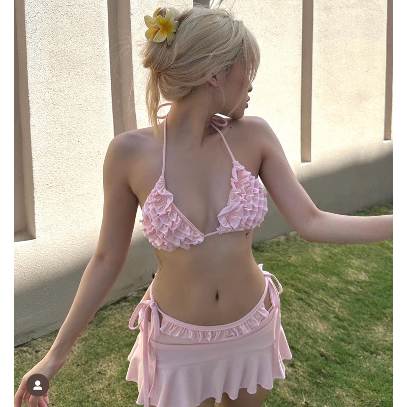 Bikini 3 Món Tam Giác Bèo Nhún Tiểu Thư EMMA Hàng Loại 1 (Video Shop EMMA Tự Quay) Mặc Nhiều Kiểu | BigBuy360 - bigbuy360.vn