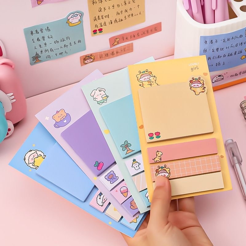 Sét 80 tờ Giấy Ghi Chú,Giấy Note Hoạ Tiết Cute