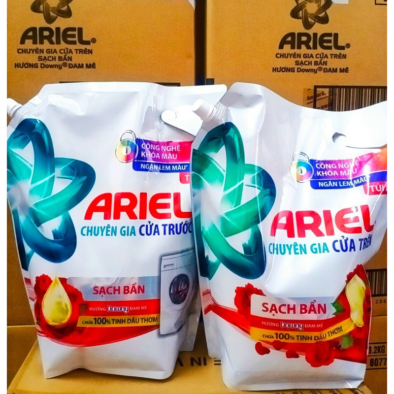 Nước giặt cửa trên Ariel hương Downy nước hoa 3,2kg (3,1L) chính hãng