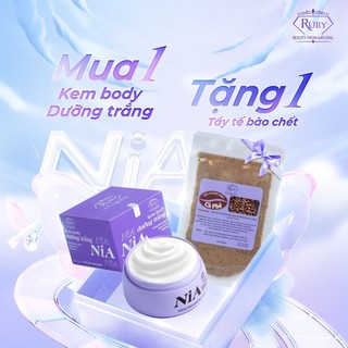 Kem Body Hỗ Trợ Dưỡng Trắng NiA ( Kem body Ý Dĩ cũ ) tặng kèm tẩy tế bào chết Cà Phê