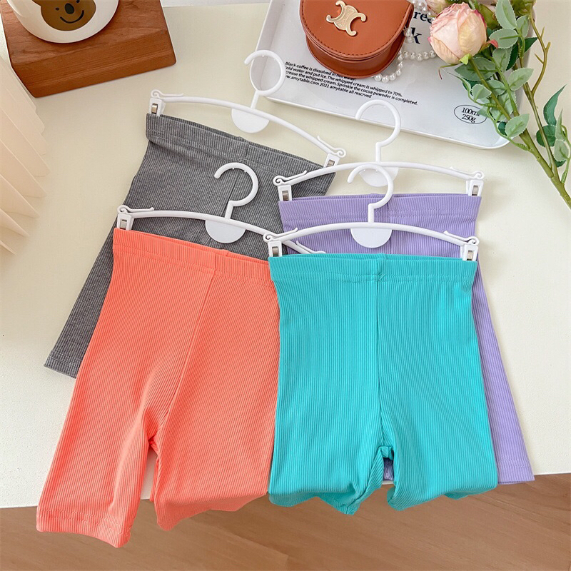 Quần leging lửng cho bé chất tăm cotton co giãn 4c mềm mịn