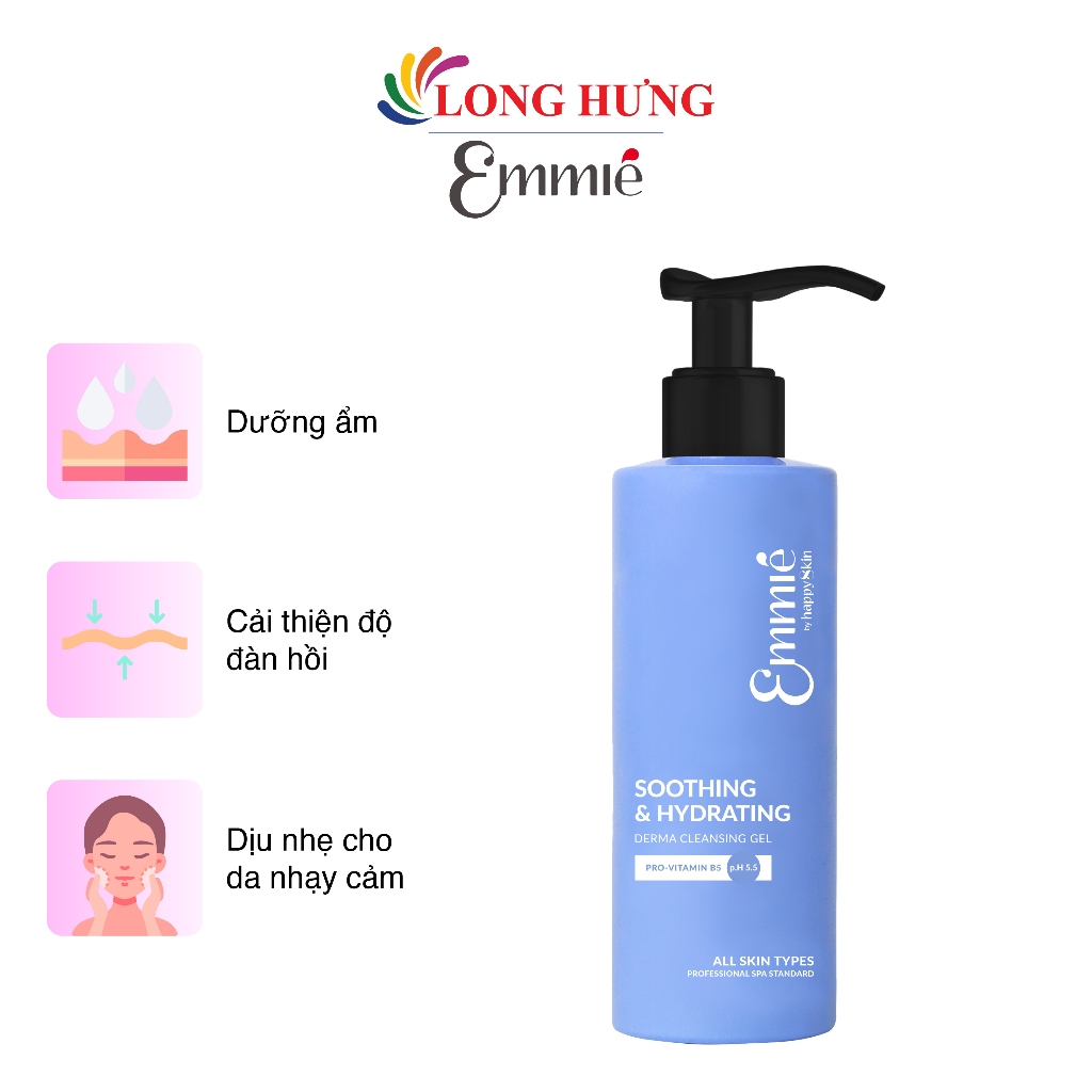 Gel rửa mặt Emmié Sooting & Hydrating Derma Cleansing Gel (180ml)