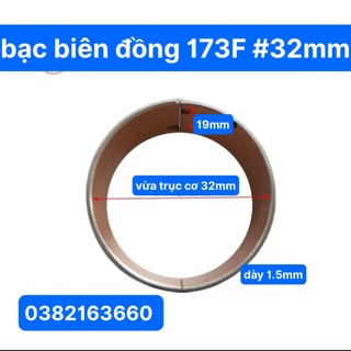 Bạc biên đồng máy cày 173f 32mm giá 1 đôi bạc biên loại tốt màu đồng
