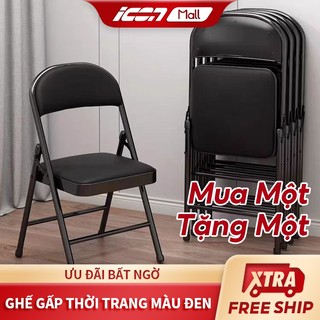 Black folding chair chair, high-end and fashionable folding chair, office chair, activity home chair