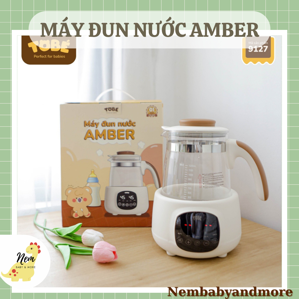 Máy đun nước pha sữa Amber Tobé màn hình led hiện đại khử clo Nembabyandmiore