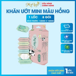 Khăn ướt cao cấp MyLan lốc 8 gói, 8 miếng/gói