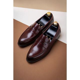 Giày da nam adam store nâu xẻ mũi 1905-04n