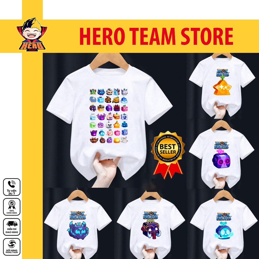 Áo thun blox fruit áo game Áo thunblox fruit Mẫu mới áo cho trẻ em | HERO TEAM STORE