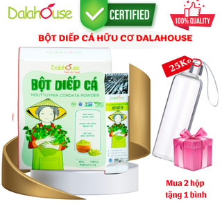 Bột diếp cá dalahouse - rau hữu cơ sấy lạnh nguyên chất 100%, hộp 20 gói date mới nhất