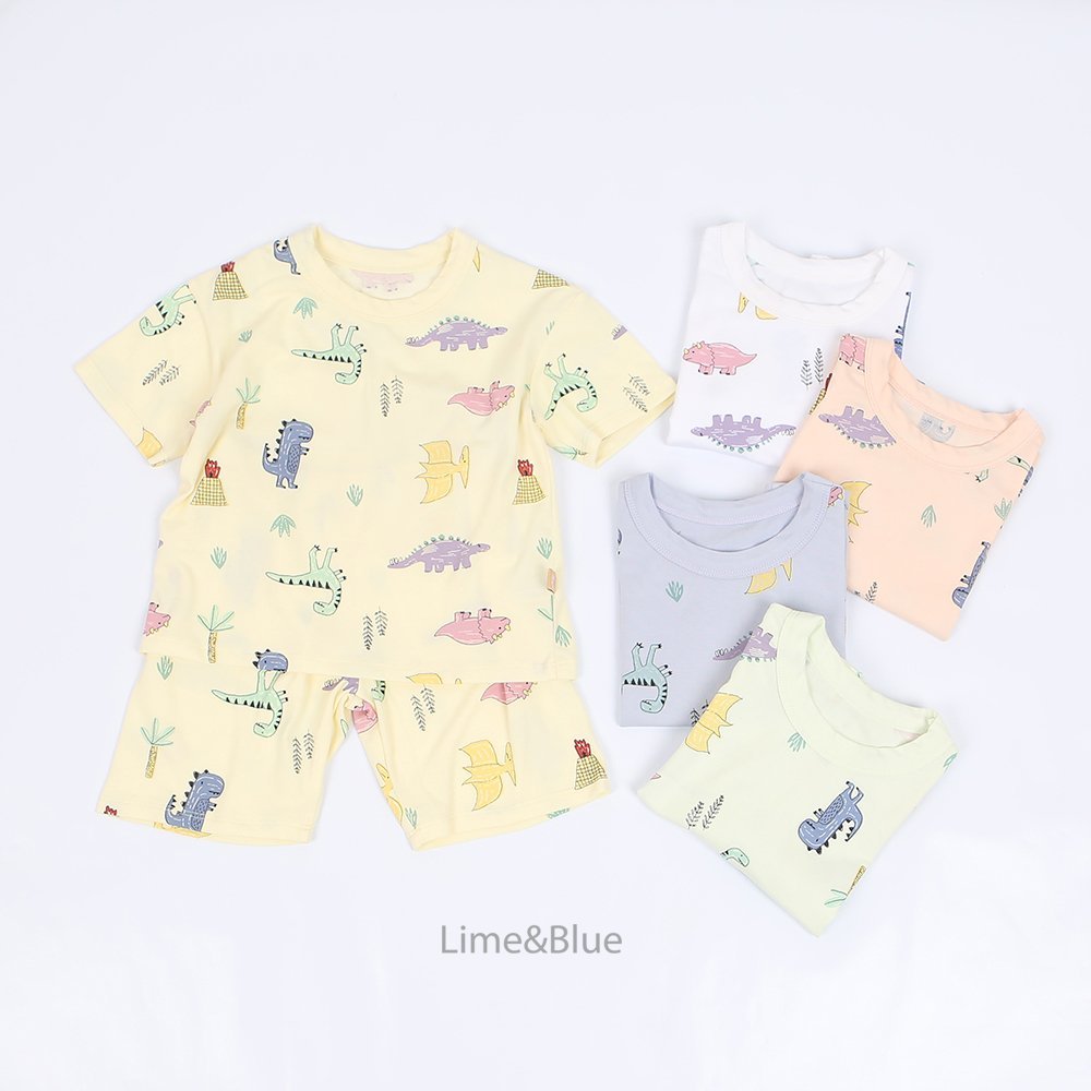 Lime&Blue Bộ đồ khủng long Hàn Quốc cho bé