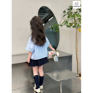 Set Váy Bé Gái Cổ Nơ MLS