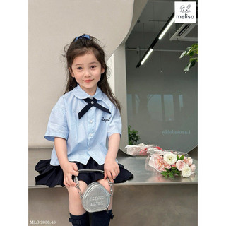 Set Váy Bé Gái Cổ Nơ MLS