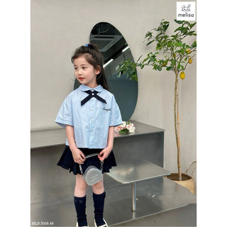 Set Váy Bé Gái Cổ Nơ MLS