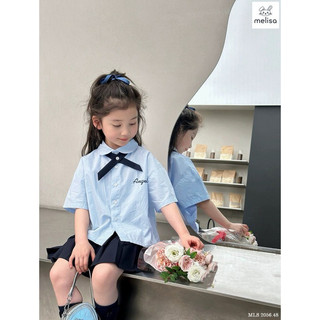 Set Váy Bé Gái Cổ Nơ MLS