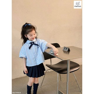 Set Váy Bé Gái Cổ Nơ MLS