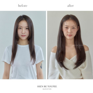Tóc Kẹp 6 Phím HIEN BE TOUPEE Grace Thẳng Cup 38cm Chất Tóc Protein Phủ Đa Tầng SIêu Nhẹ