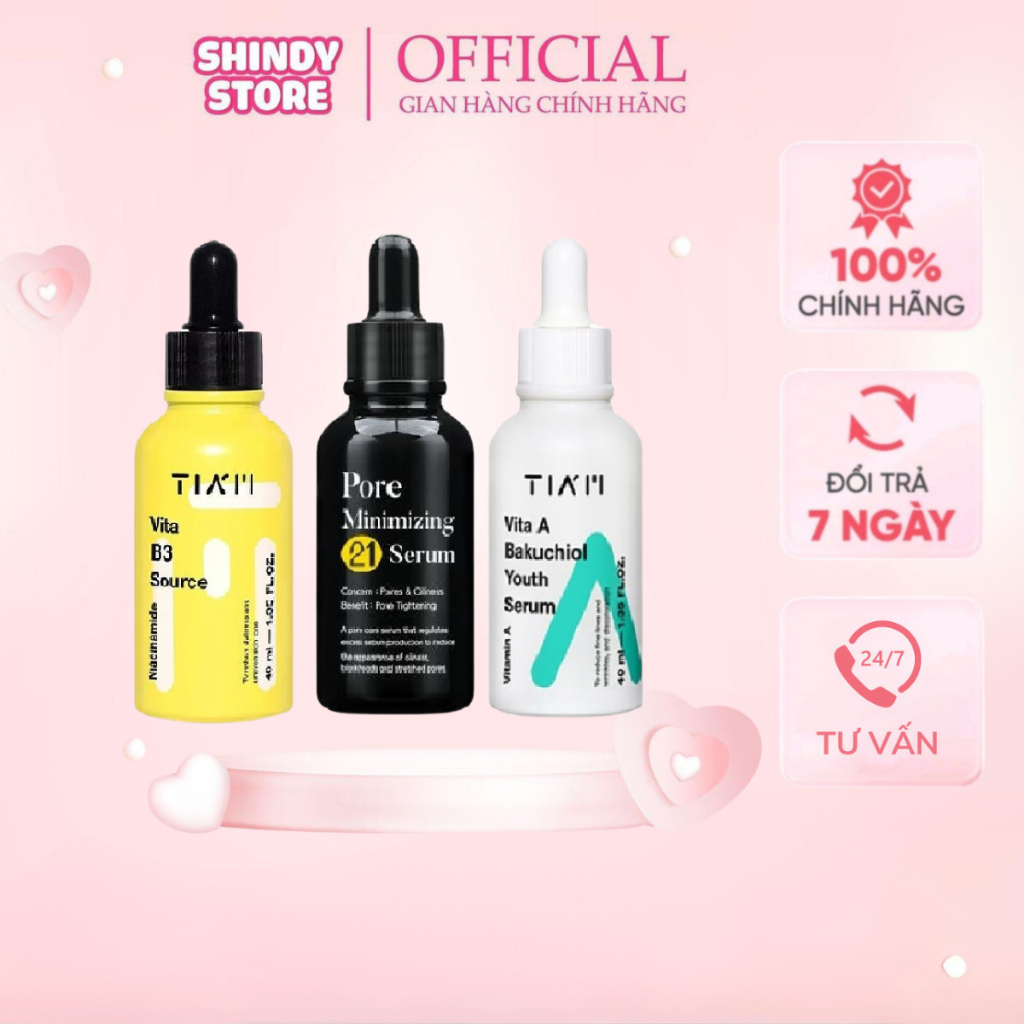 ( Hàng Cty) Tinh chất TIAM Vàng Niacinamide 10% và 20% giúp sáng da, trắng da, kiềm dầu, se khít lỗ 